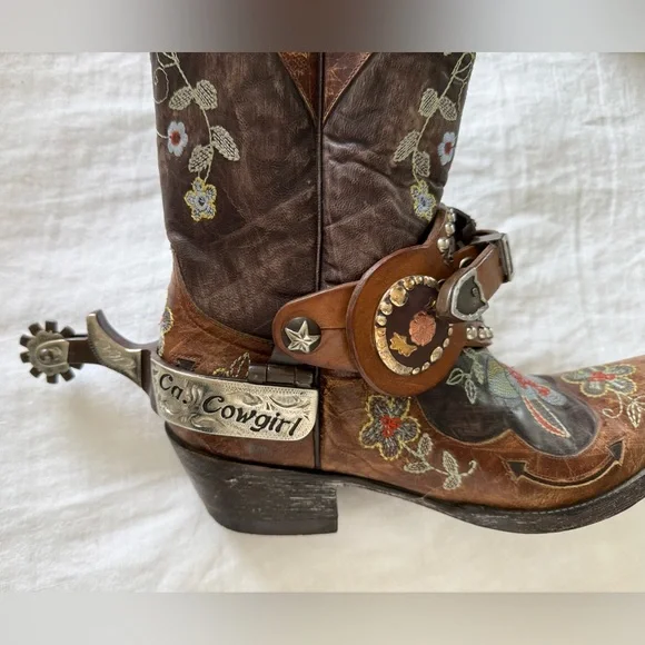 Old Gringo Bonnie Floral Motif Boots, Size 8 - Picture 7 of 11